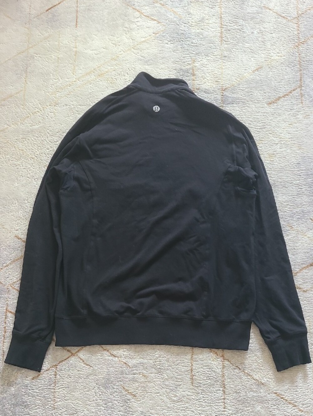 Lululemon Menโs XL Black Full Zip Track Jacket Ventilated Zip Pockets Athleisure